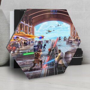 Trend Setters Thomas Kinkade – Star Wars – Liberation of Naboo – 11.5” X 10” Hex